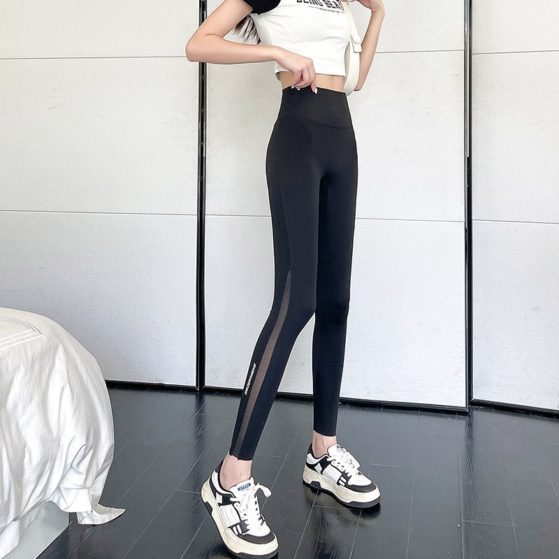Women's Shapewear Tummy-Control Leggings – High-Stretch Cropped Nylon Pants