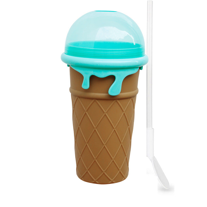 Vaso para granizados de gran capacidad de 500 ml, botella de agua de jugo casero para exprimir en verano, taza de arena para batidos congelados rápidamente, taza mágica de granizados de helado de enfriamiento rápido, aparatos de cocina