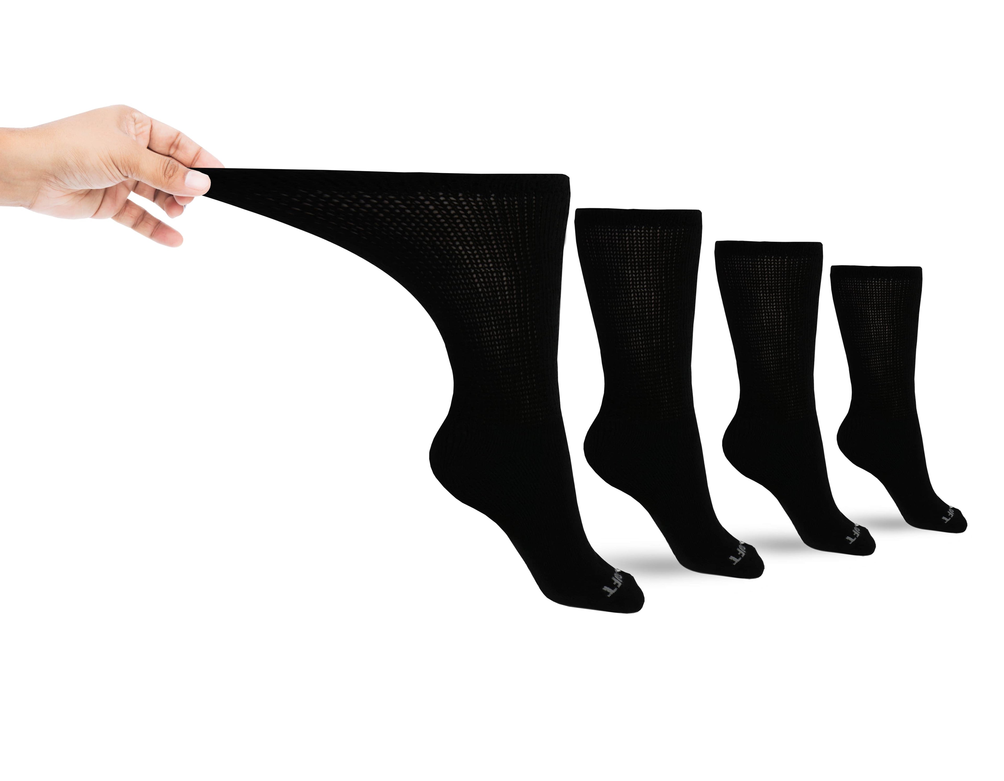 Calcetines Diabéticos Ultra Suaves a Media Pantorrilla para Hombre (4 Pares)