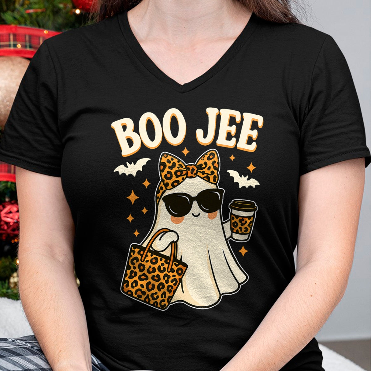 Camiseta Fantasma Boo JEE de Halloween para Mujer y Niña - Camiseta de Halloween Boojie - Camiseta/Sudadera Unisex de Halloween - NGHL00