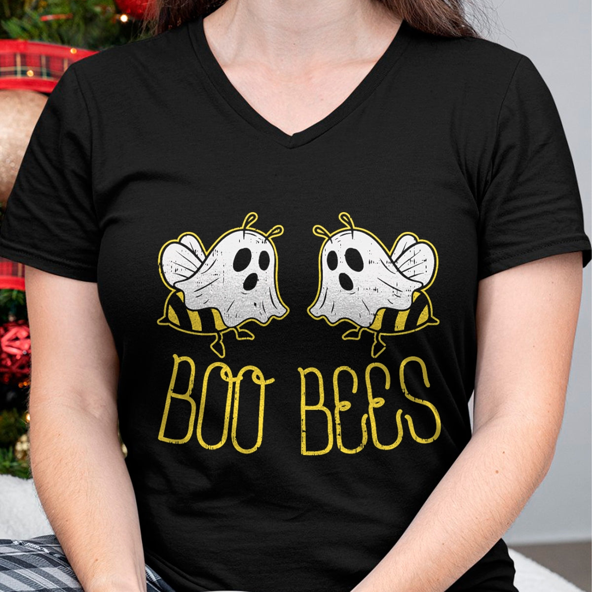 Disfraz divertido de Halloween para parejas de Boo Bees para mujer, camiseta para mujer - Camiseta/Sudadera unisex de Halloween - NGHL00