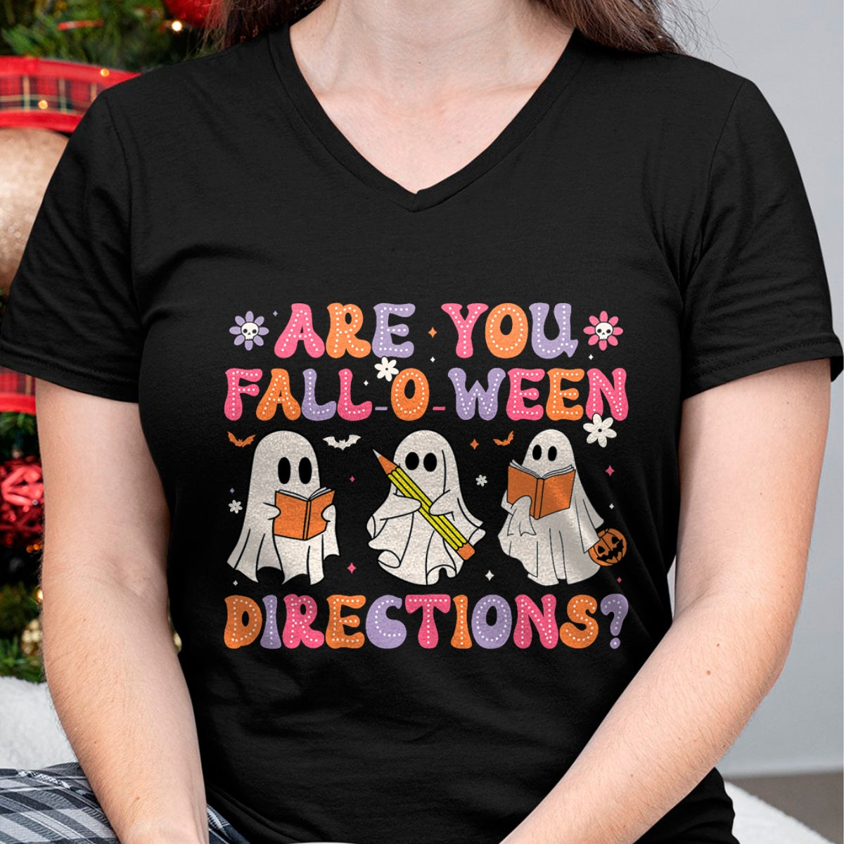 Camiseta de Halloween con Fantasma de Profesor de Instrucciones "¿Estás de Halloween?" - Camiseta/Sudadera Unisex de Halloween - NGHL00 (Copia)