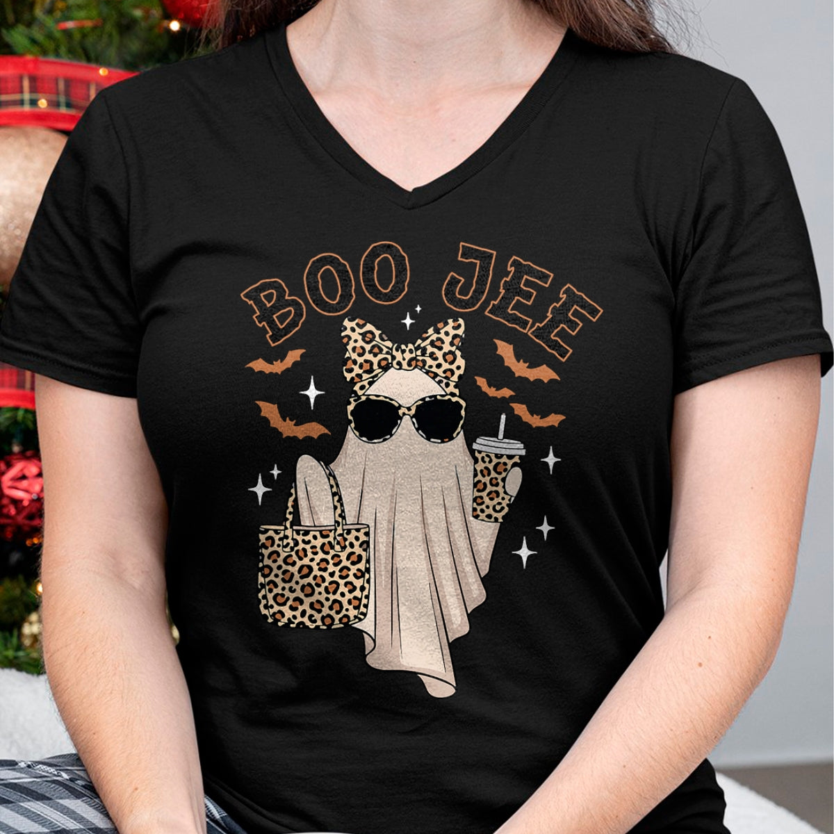 Camiseta Boo JEE Boujee con Fantasma Rosa para Halloween y Vibras de Octubre - Camiseta/Sudadera Unisex de Halloween - NGHL00 (Copia) (Copia) (Copia)