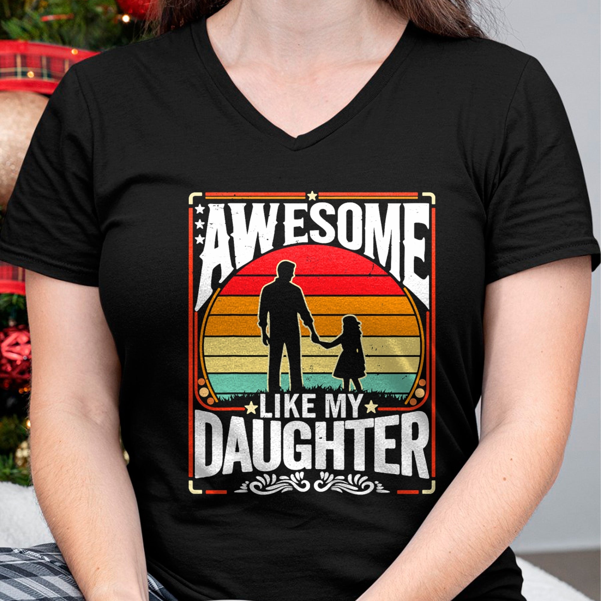 Camiseta retro "Impresionante como mi hija" para el Día del Padre - Regalo para hija de papá - Sudadera con capucha NGHL00 (SKU-T1410DD-A01)