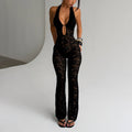 Slimming Lace Halter Jumpsuit For Women