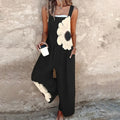 Women’s Square-Neck Floral Sleeveless Jumpsuit