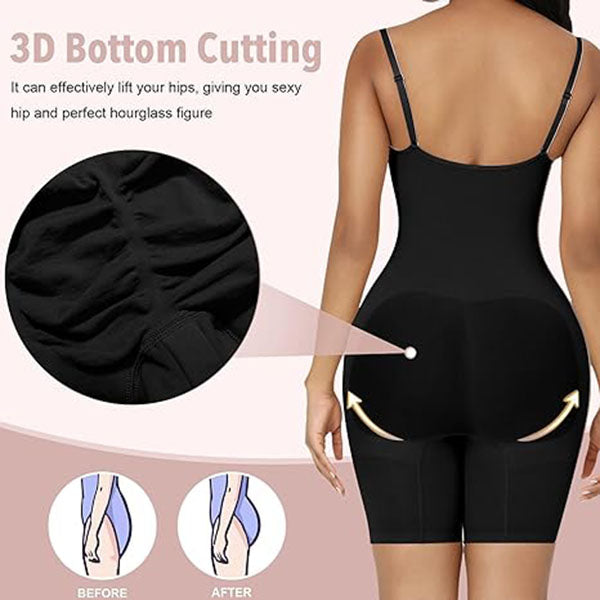 Everyday Cami Shaper Bodysuit – Tummy Control Booty Lift Open-Crotch Shapewear for Women