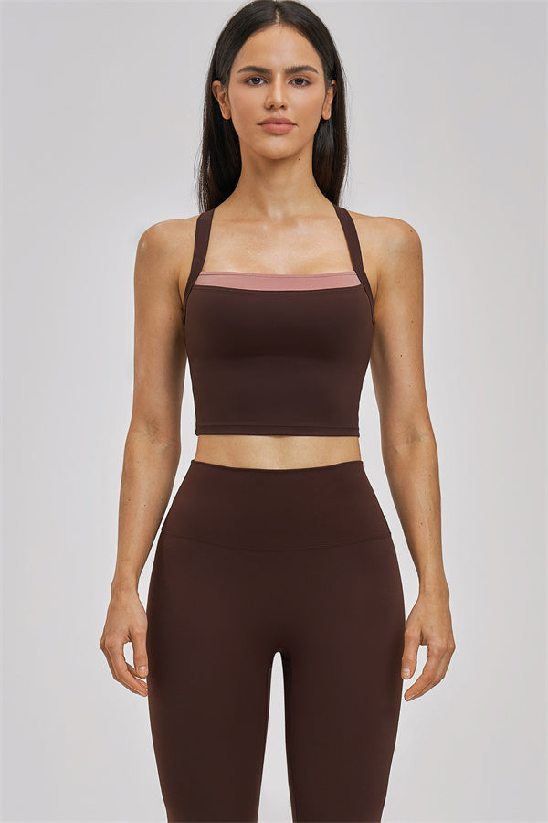 Conjunto de 2 piezas de camiseta de tirantes y leggings Seraphine