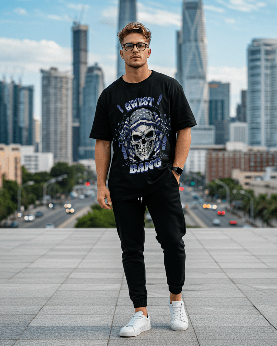 Camiseta extragrande G West Bang para hombre