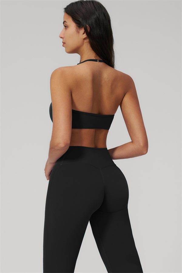 Conjunto de 2 piezas Rapture: Sujetador deportivo y Leggings acampanados