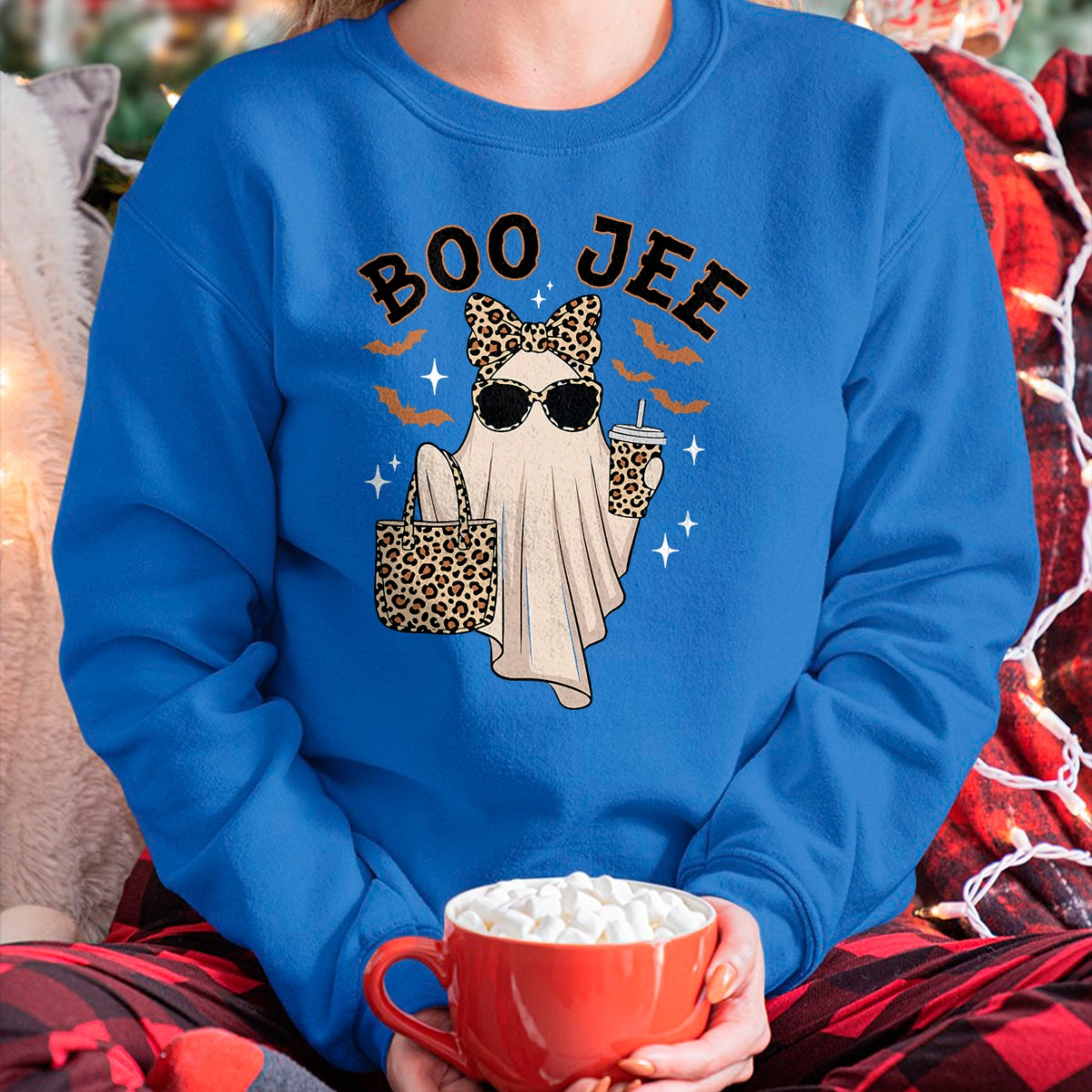 Camiseta Boo JEE Boujee con Fantasma Rosa para Halloween y Vibras de Octubre - Camiseta/Sudadera Unisex de Halloween - NGHL00 (Copia) (Copia) (Copia)