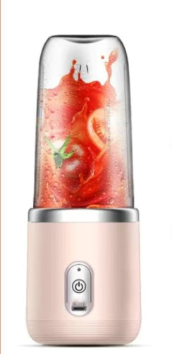 Mini licuadora portátil de 6 cuchillas, taza exprimidora, extractor de batidos, carga USB, exprimidor de frutas, licuadora, mezclador de alimentos, picadora de hielo, máquina exprimidora portátil