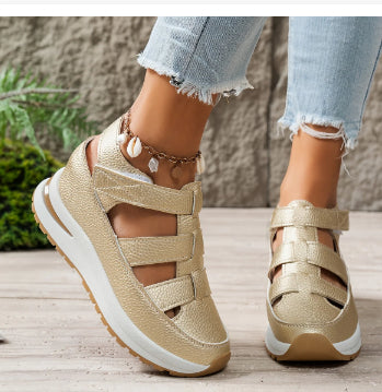Zapatos de cuña huecos para mujer