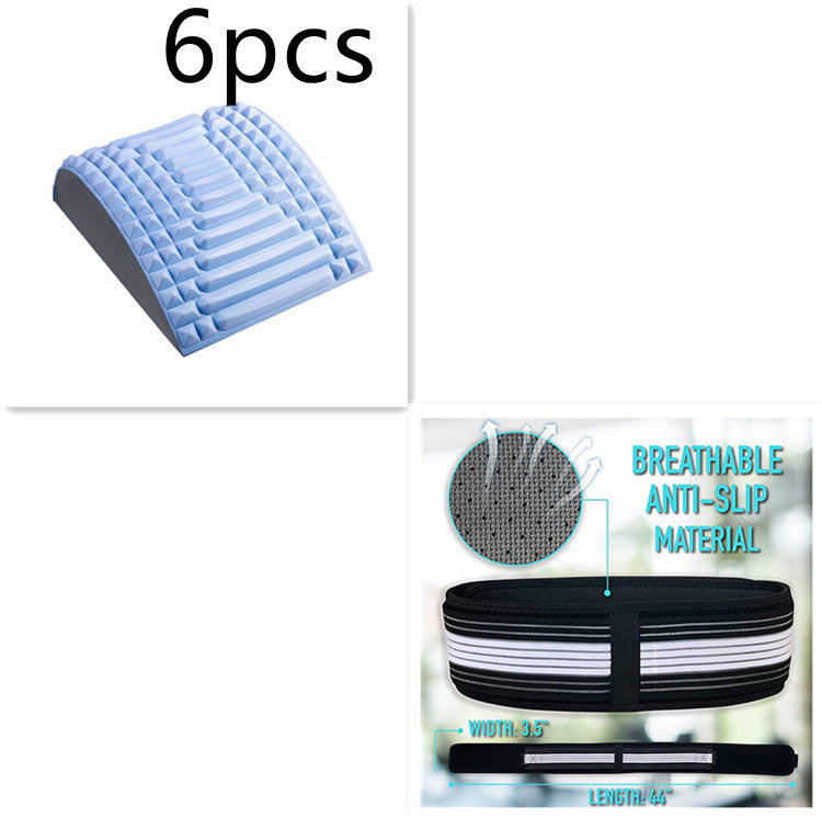 Almohada de estiramiento de espalda, soporte lumbar y cervical, masajeador para cuello, cintura, espalda, ciática, hernia de disco, alivio del dolor, masaje, relajación
