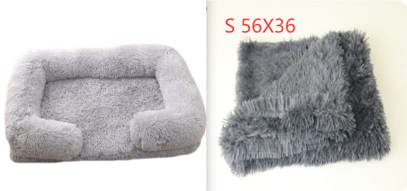 Casa de peluche redonda y cerrada para mascotas — 10 colores, tallas S–XXL