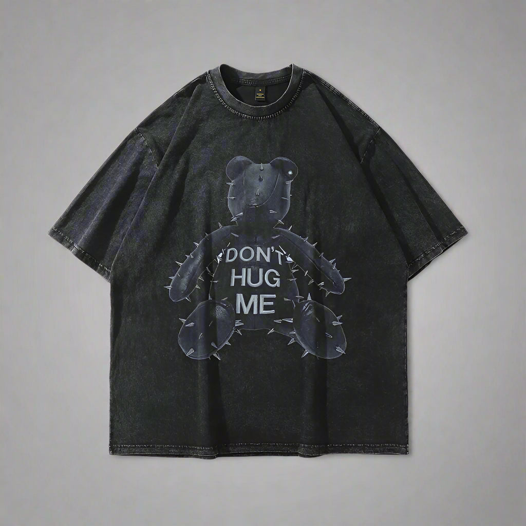 Hip Hop Oversized Tshirts Streetwear Vintage T-shirts Bear