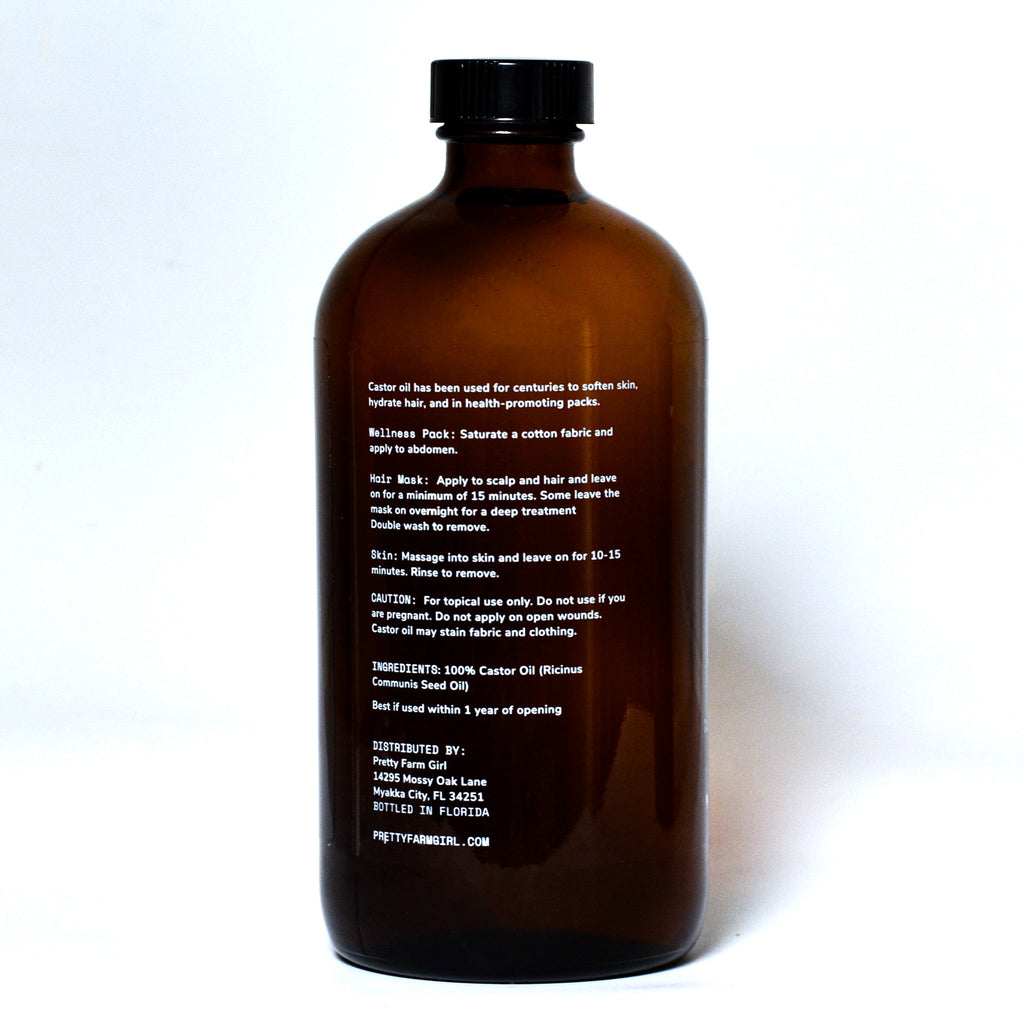 Aceite de ricino orgánico puro + paquete de paños