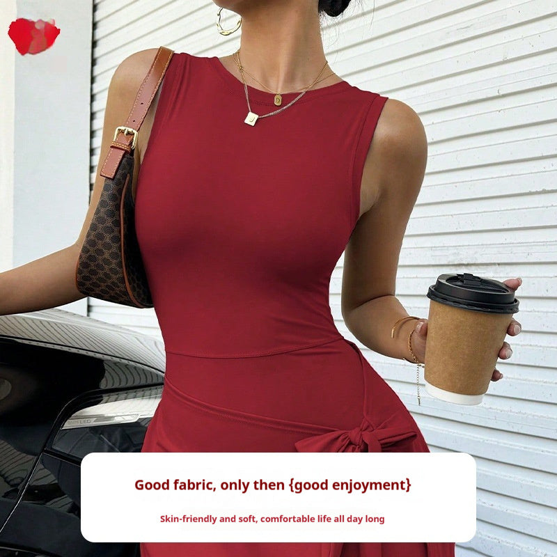 Women's Fitness Beauty-Back Yoga Dress – Sleeveless Active Mini