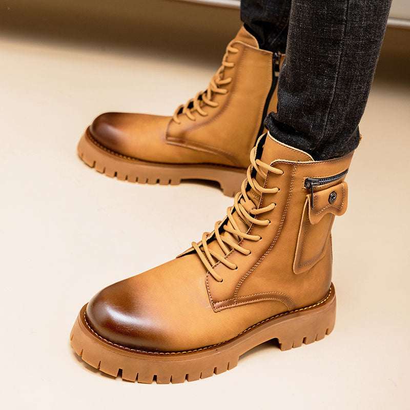 Leather Martin Boots