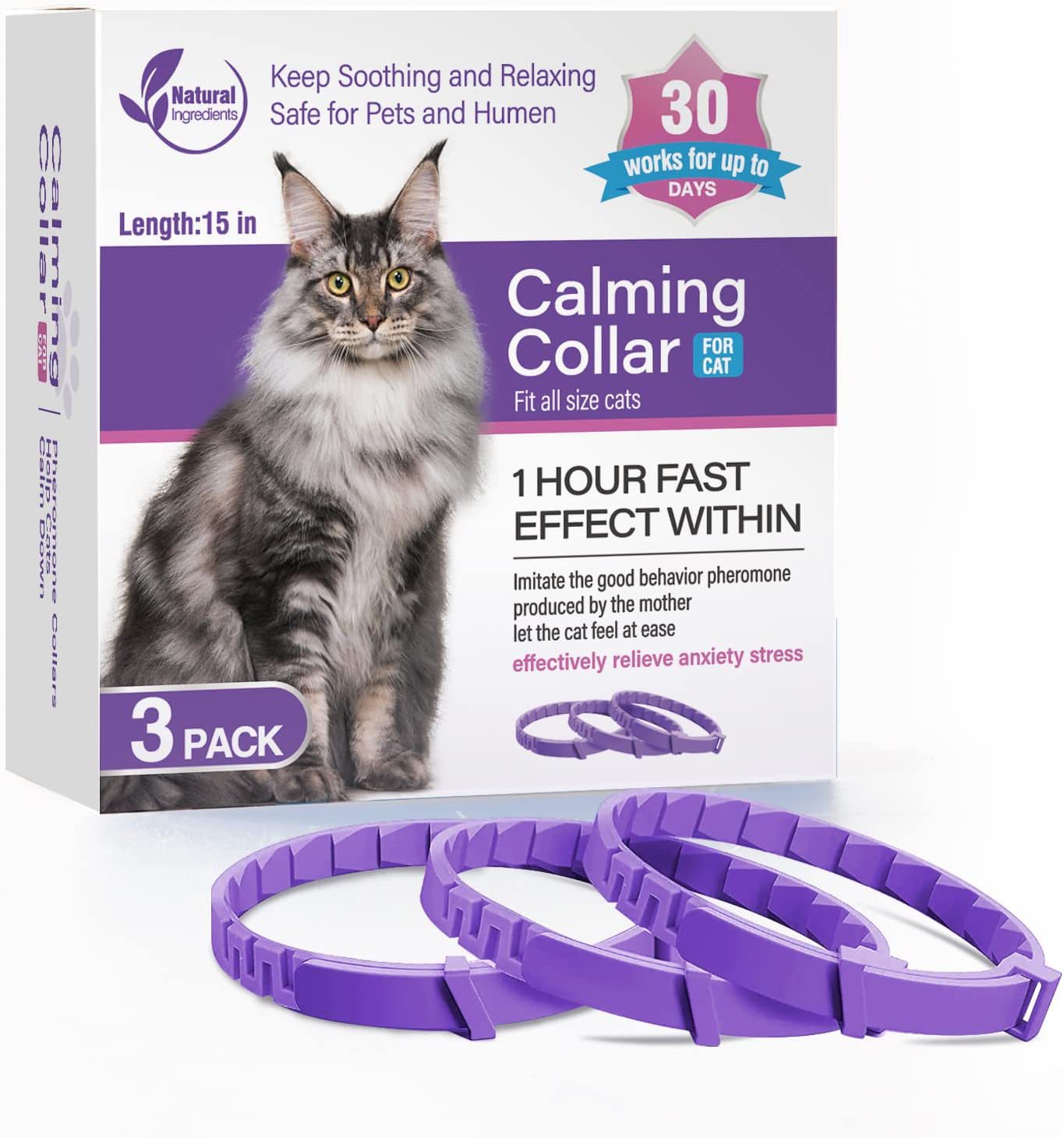 Collar calmante para mascotas Paquete múltiple — Gatos y perros