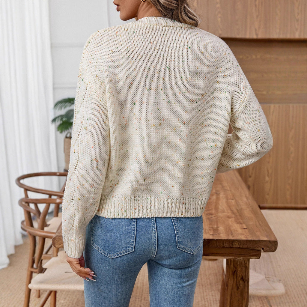 Women’s Soft Ribbed Knit Sweater – Autumn Winter Top