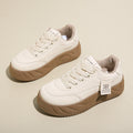 Color Block Height Increasing Sneakers – Lace-Up Low Top