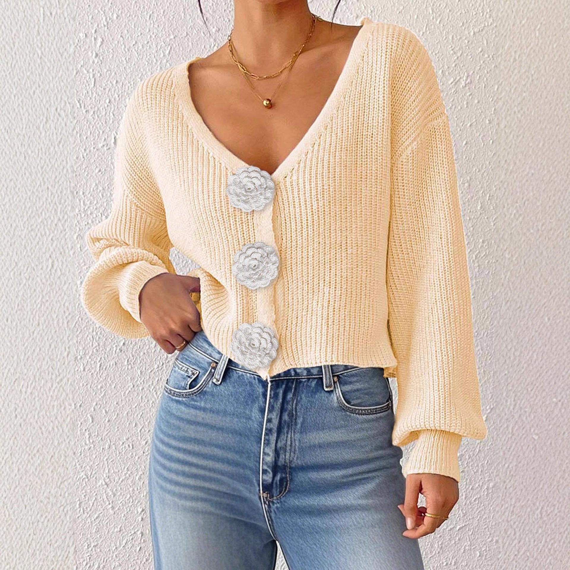 Women’s Knitted Crochet Cardigan