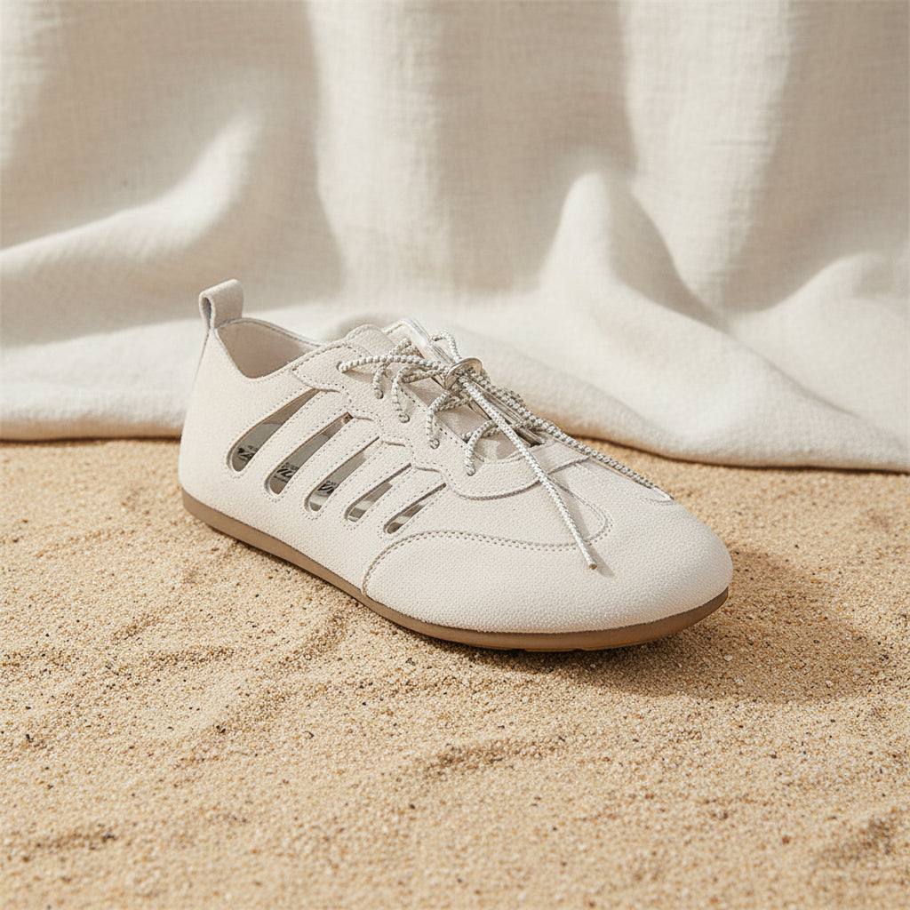Women's French Hollow Mary Jane Flats – Lace-Up Hidden Platform