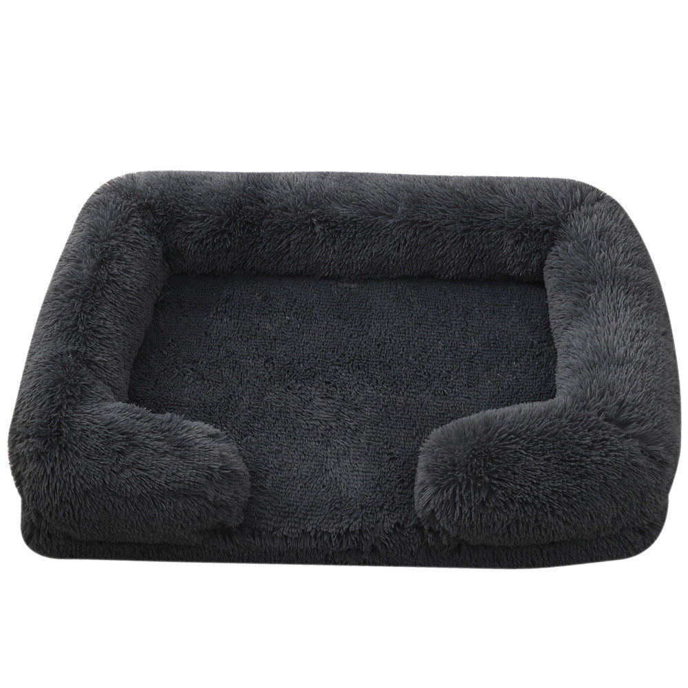 Casa de peluche redonda y cerrada para mascotas — 10 colores, tallas S–XXL