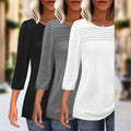 Women's 3-Pack 3 4 Sleeve Tunic Tops