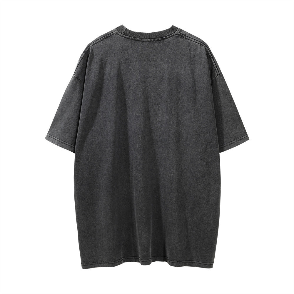 Printed Washed Distressed T-Shirt