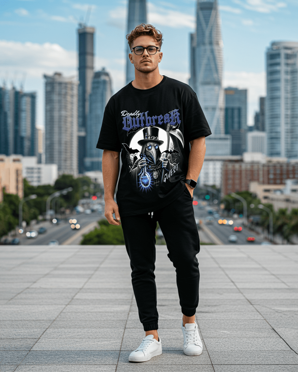 Camiseta extragrande para hombre G West Deadly Outbreak