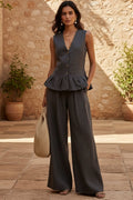 Women's Bohemian Ruffled Sleeveless Tank & Pants Set