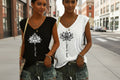 2-Pack Women's V-Neck Sleeveless Tank Tops – Loose Fit Casual Summer Beach Shirts