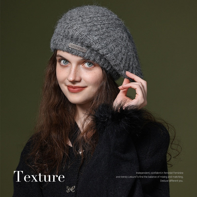 Women’s Cozy Wool Knit Beanie – Soft Warm Fall & Winter Hat