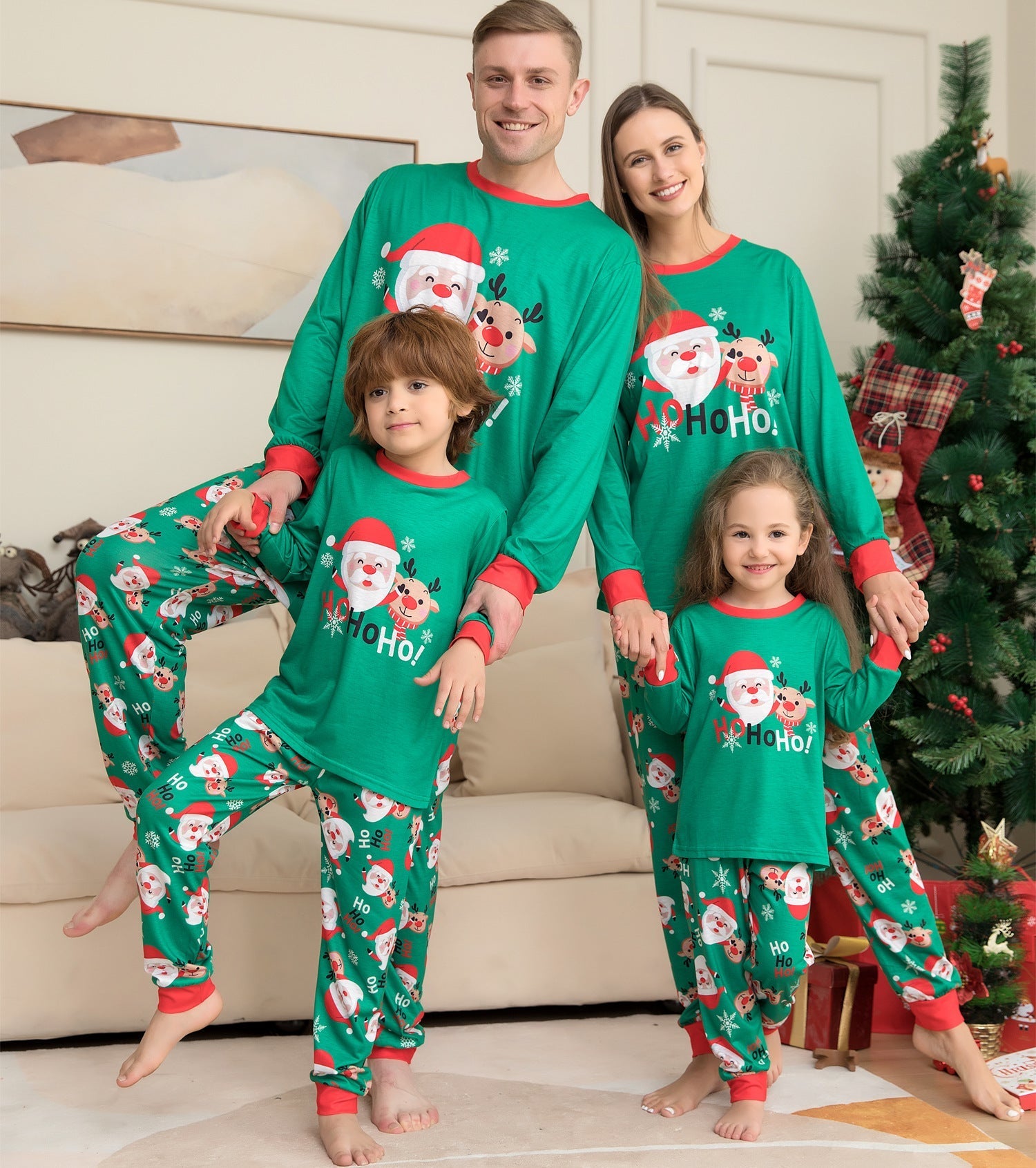 Family Matching Christmas Pajamas Santa Claus & Sleepwear for Family