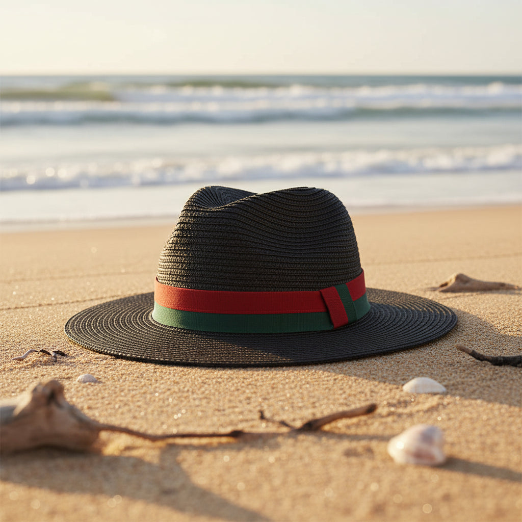 Plain Straw Sun Hat – Unisex Beach & Outdoor Wide Brim