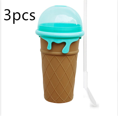 Vaso para granizados de gran capacidad de 500 ml, botella de agua de jugo casero para exprimir en verano, taza de arena para batidos congelados rápidamente, taza mágica de granizados de helado de enfriamiento rápido, aparatos de cocina