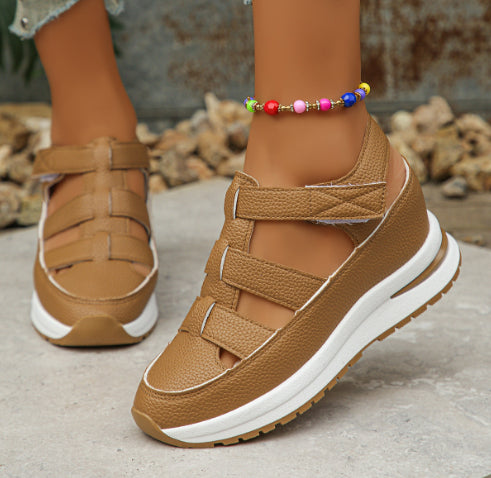 Zapatos de cuña huecos para mujer
