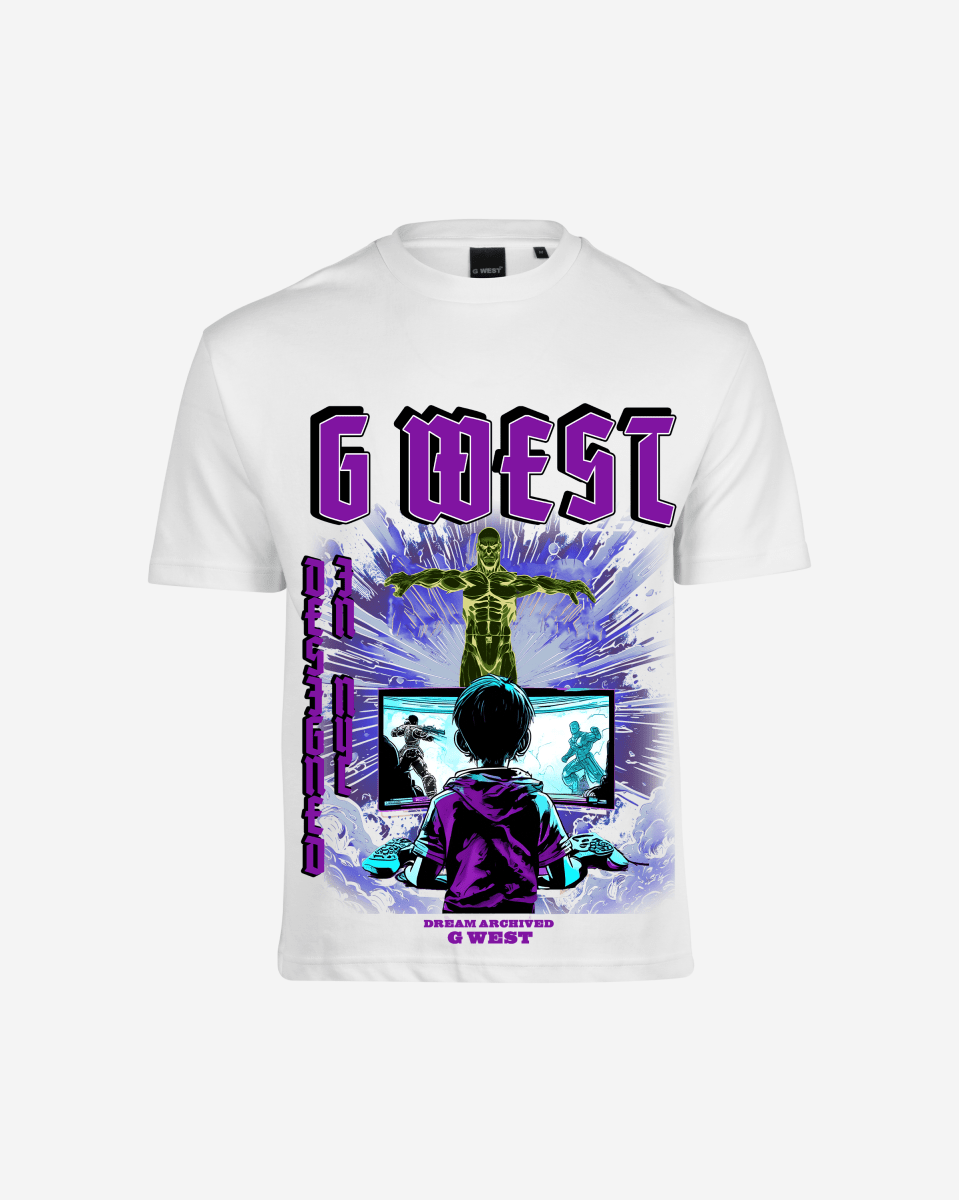G West Game of G Baby Blue Black Camiseta Oversize Hombre