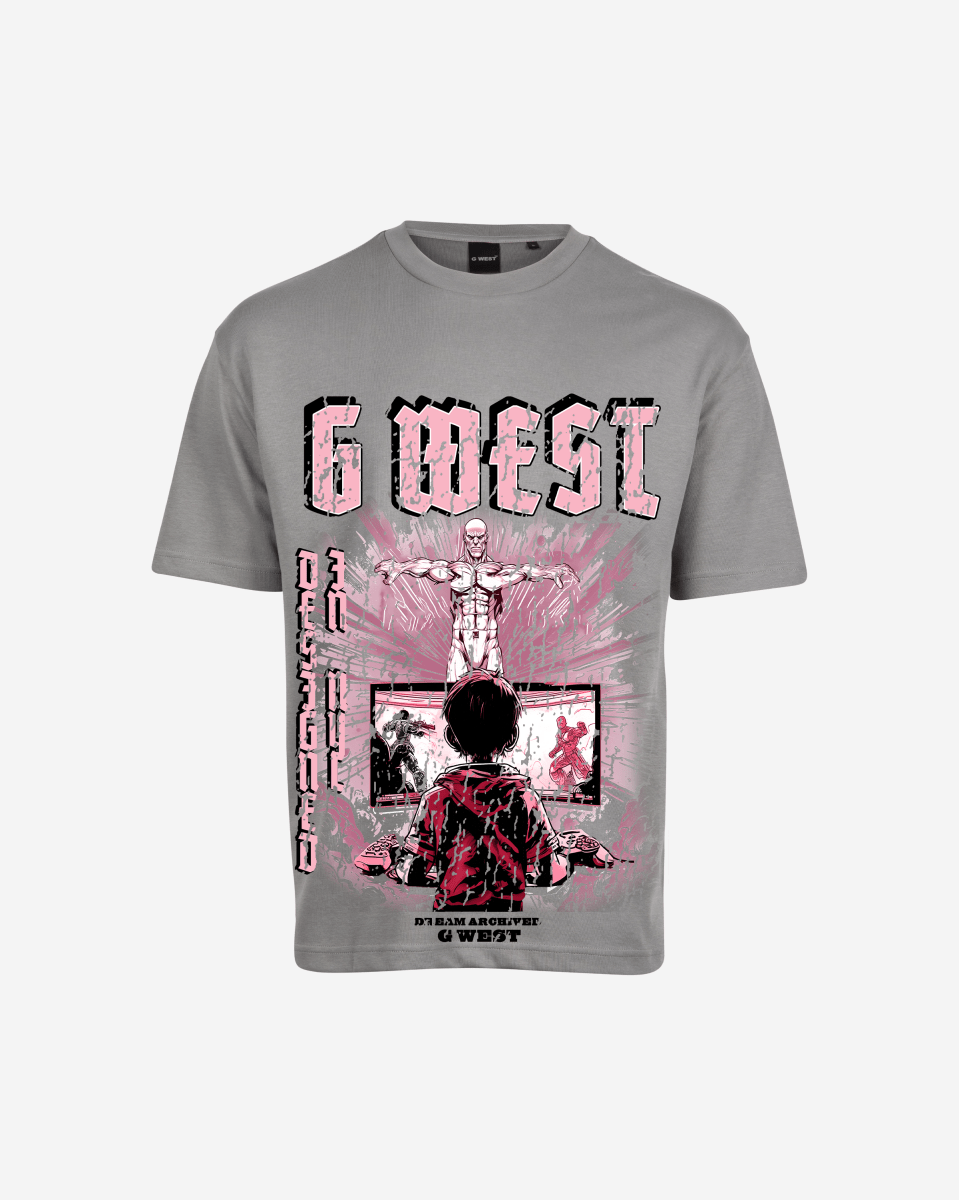 G West Game of G Baby Blue Black Camiseta Oversize Hombre