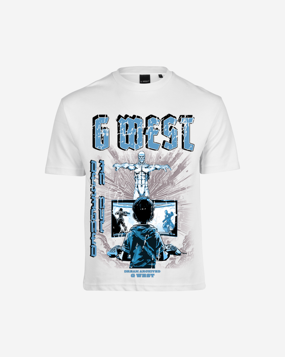 G West Game of G Baby Blue Black Camiseta Oversize Hombre