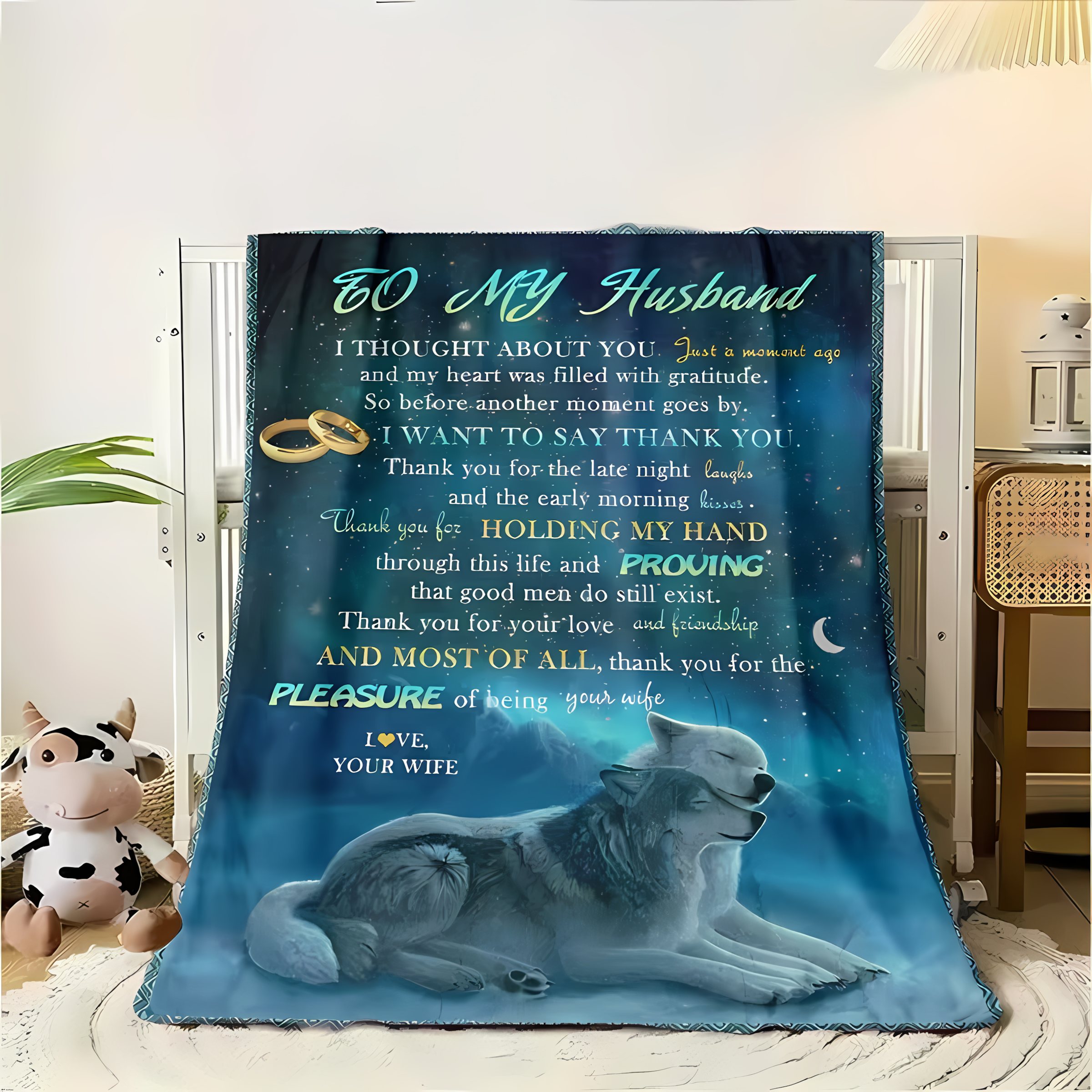 MANTA PARA ESPOSO DE PARTE DE LA ESPOSA – REGALO CÁLIDO Y CONFORTABLE Manta polar de sherpa