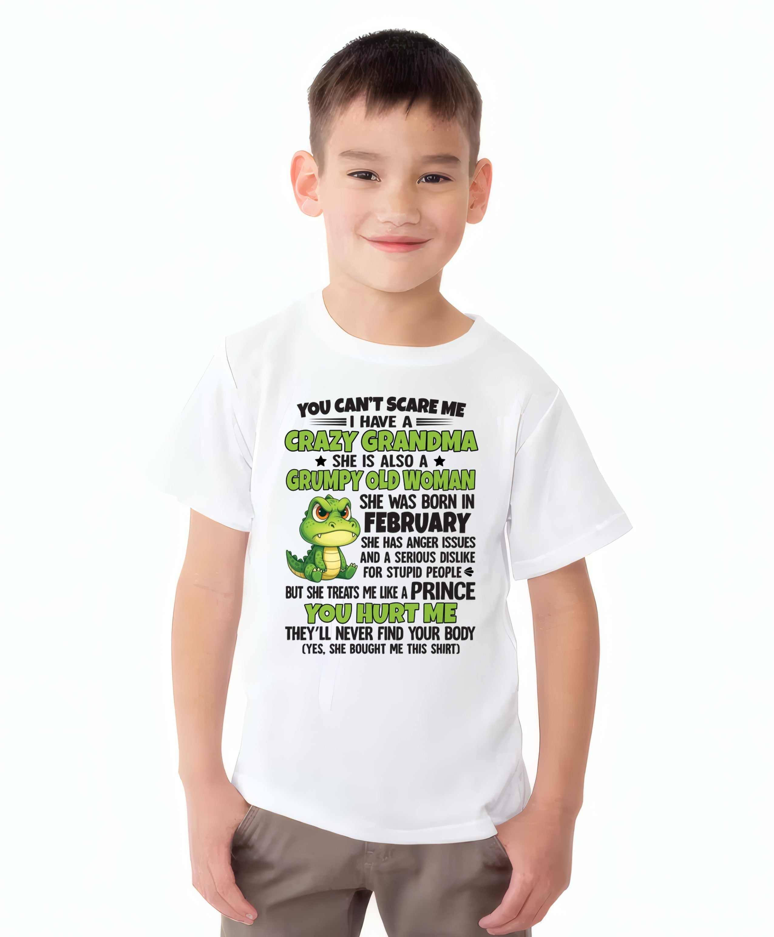 FEBRUARY - YOU CAN'T SCARE ME - FOR GRANDSON - GIFT FROM GRANDMA - NGHL02 (SKU09-85-02)