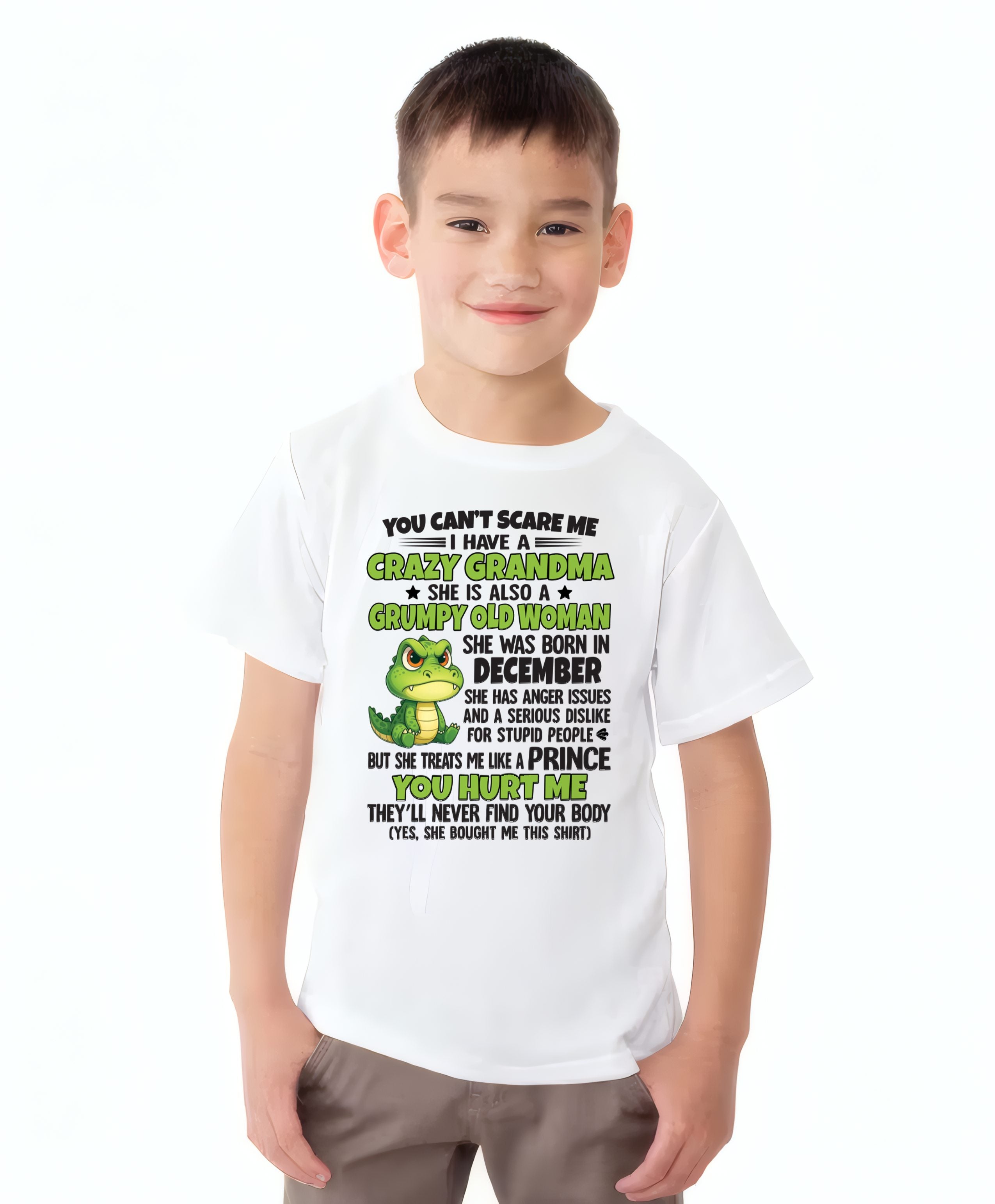 DECEMBER - YOU CAN'T SCARE ME - FOR GRANDSON - GIFT FROM GRANDMA - NGHL12 (SKU09-85-12)