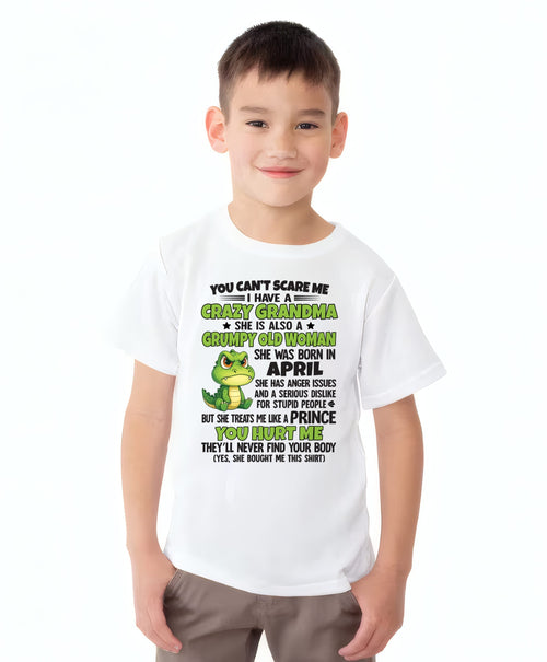 APRIL - YOU CAN'T SCARE ME - FOR GRANDSON - GIFT FROM GRANDMA - NGHL04 (SKU09-85-04)