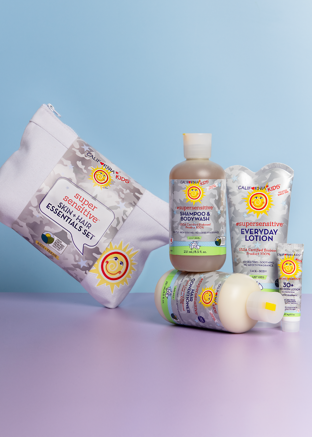 Set Esenciales #supersensitive™ para Niños California Kids®
