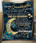 BLANKET FOR GRANDDAUGHTER – COMFORT & WARMTH GIFT FROM GRANDMA  Sherpa Fleece Quilt Blanket NGHL00 (SKUB-BLK-GMD2)