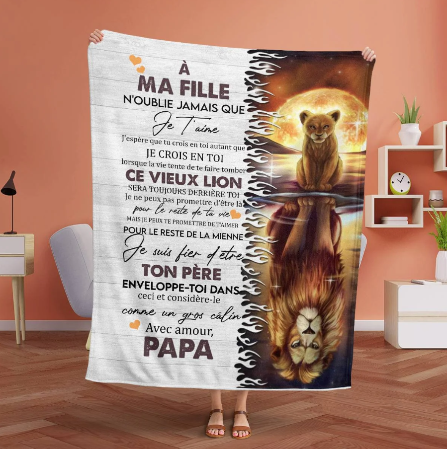 Manta de Regalo Especial para tu Hija - De Papá