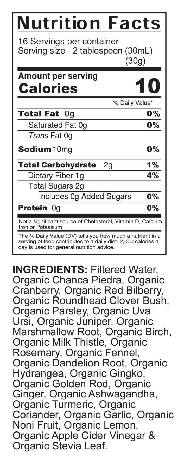 Organic, plant-based Kidney Cleanse